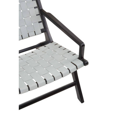 Kendari Grey Woven Leather Strap Chair
