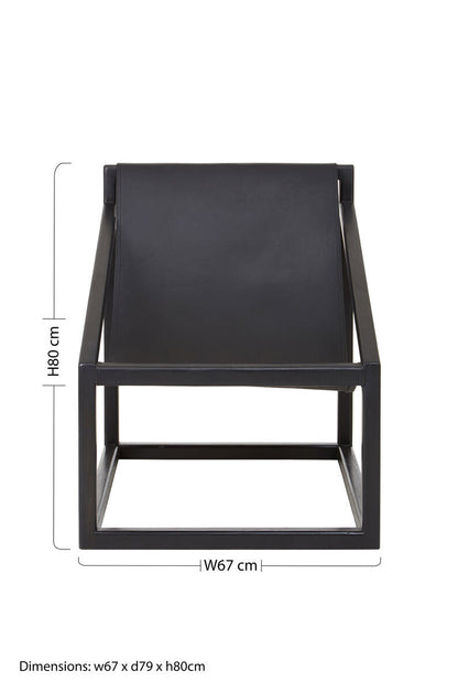 Kendari Black Cubic Frame Chair