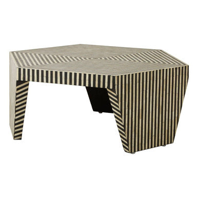 Fusion Striped Bone Inlay Coffee Table