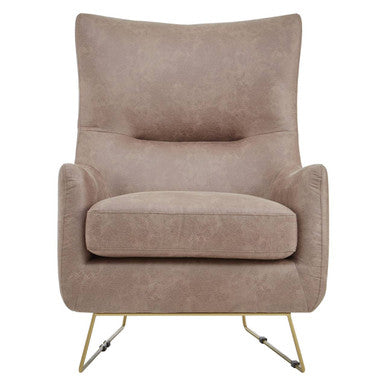 Henry Light Brown Faux Leather Armchair