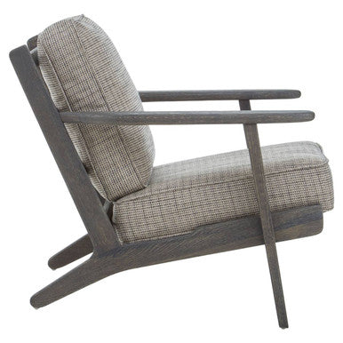 Hector Tweed Armchair With Black Oak Wood Frame