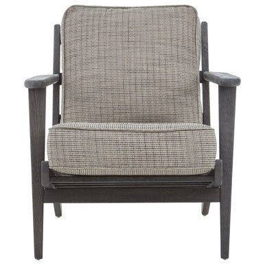 Hector Tweed Armchair With Black Oak Wood Frame