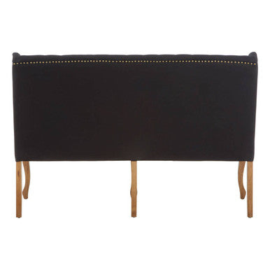 Harrison Black 2 Seat Bench Sofa