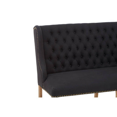 Harrison Black 2 Seat Bench Sofa