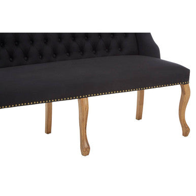 Harrison Black 2 Seat Bench Sofa