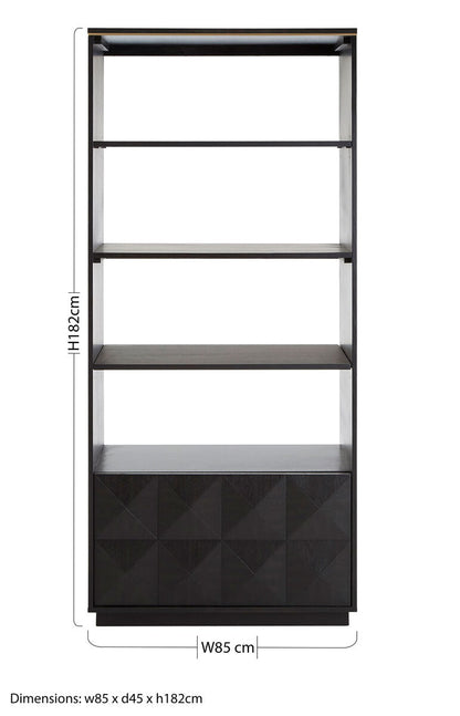 Diamond Oak Veneer Shelf Unit