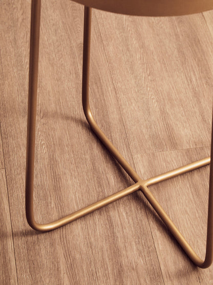 Shalimar Round Marble top Side Table With Cross Base