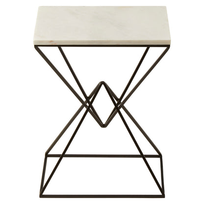 Shalimar Marble top Rectangular Side Table