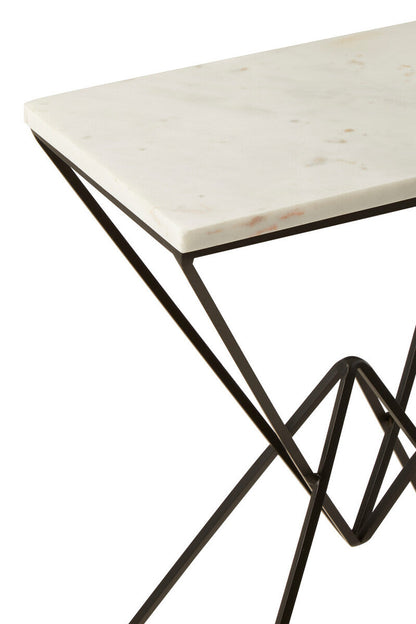 Shalimar Marble top Rectangular Side Table