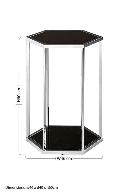 Piermount Black And Silver End Table