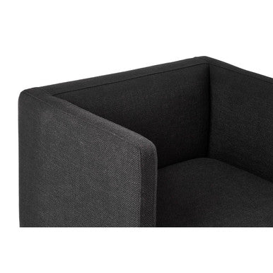 Piermount Black Dining Chair with Silver Legs