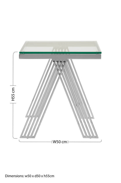 Piermount Clear Glass End Table