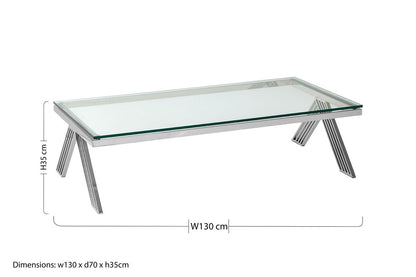 Piermount Clear Glass Coffee Table