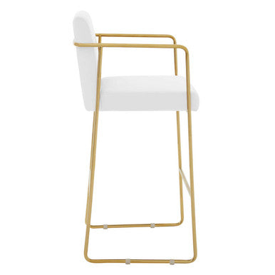 Mink Velvet and Gold Bar Stool | Piermount