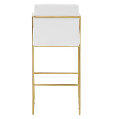 Mink Velvet and Gold Bar Stool | Piermount