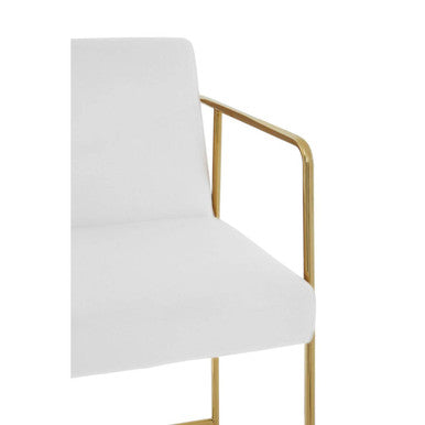 Mink Velvet and Gold Bar Stool | Piermount
