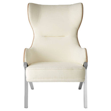 Piermount Ivory Wingback Chair