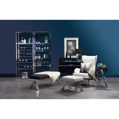 Piermount Ivory Wingback Chair