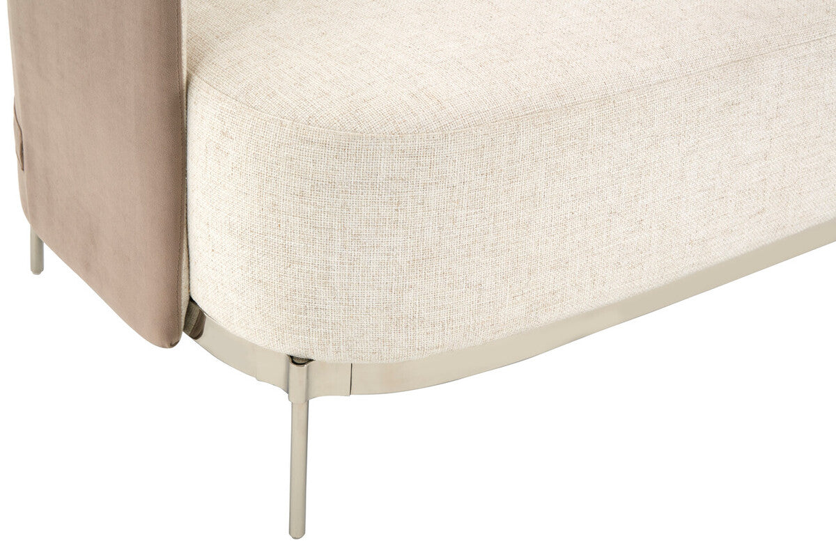 Piermount Ivory and Mink 2 Seater Sofa