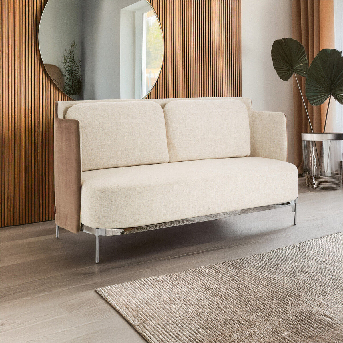 Piermount Ivory and Mink 2 Seater Sofa