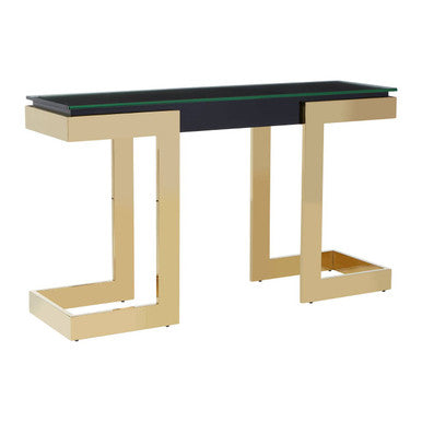 Deana Gold and Black Console Table
