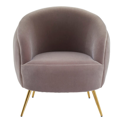Manhattan Mink Velvet Curved Accent Chair