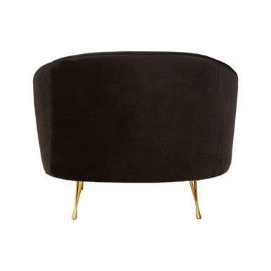 Manhattan Black Velvet Cocoon Chair