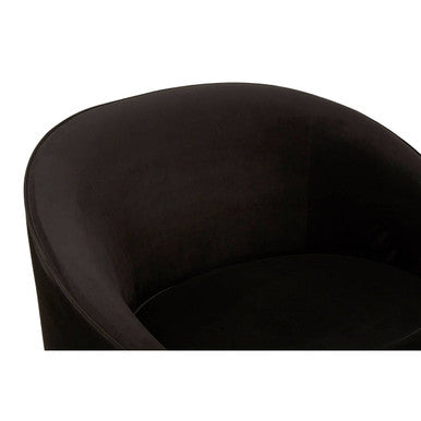 Manhattan Black Velvet Cocoon Chair