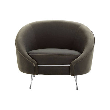 Manhattan Grey Velvet Cocoon Chair