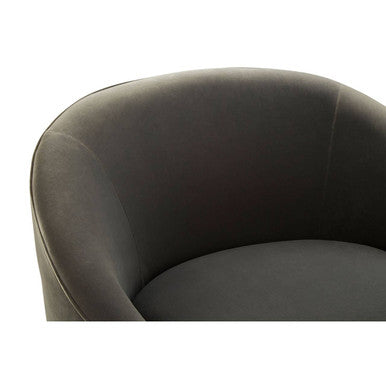Manhattan Grey Velvet Cocoon Chair