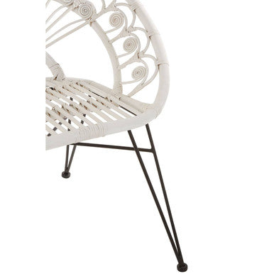Manado White Natural Rattan Chair