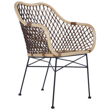 Manado Natural Rattan and Metal Chair