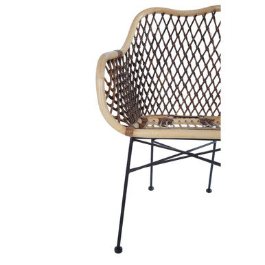 Manado Natural Rattan and Metal Chair