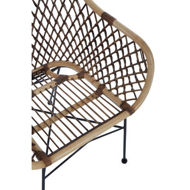 Manado Natural Rattan and Metal Chair