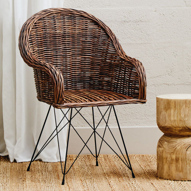 Natural Croco Rattan Chair | Manado