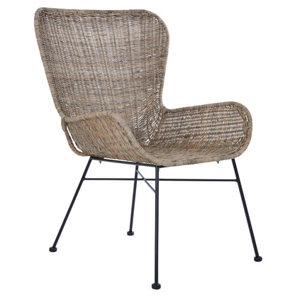 Curved Design Natural Rattan Chair | Manado