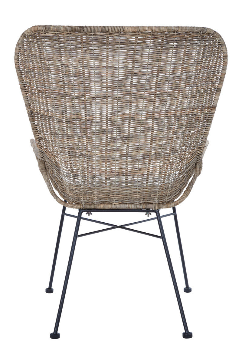 Curved Design Natural Rattan Chair | Manado