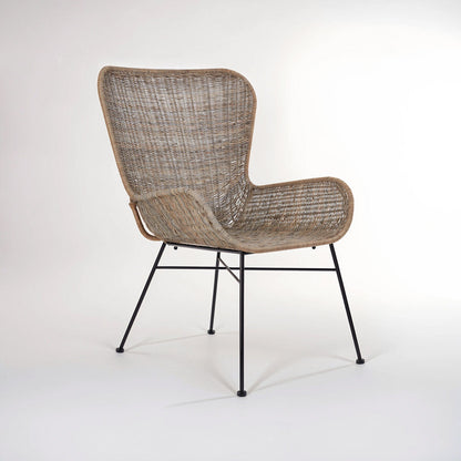 Curved Design Natural Rattan Chair | Manado
