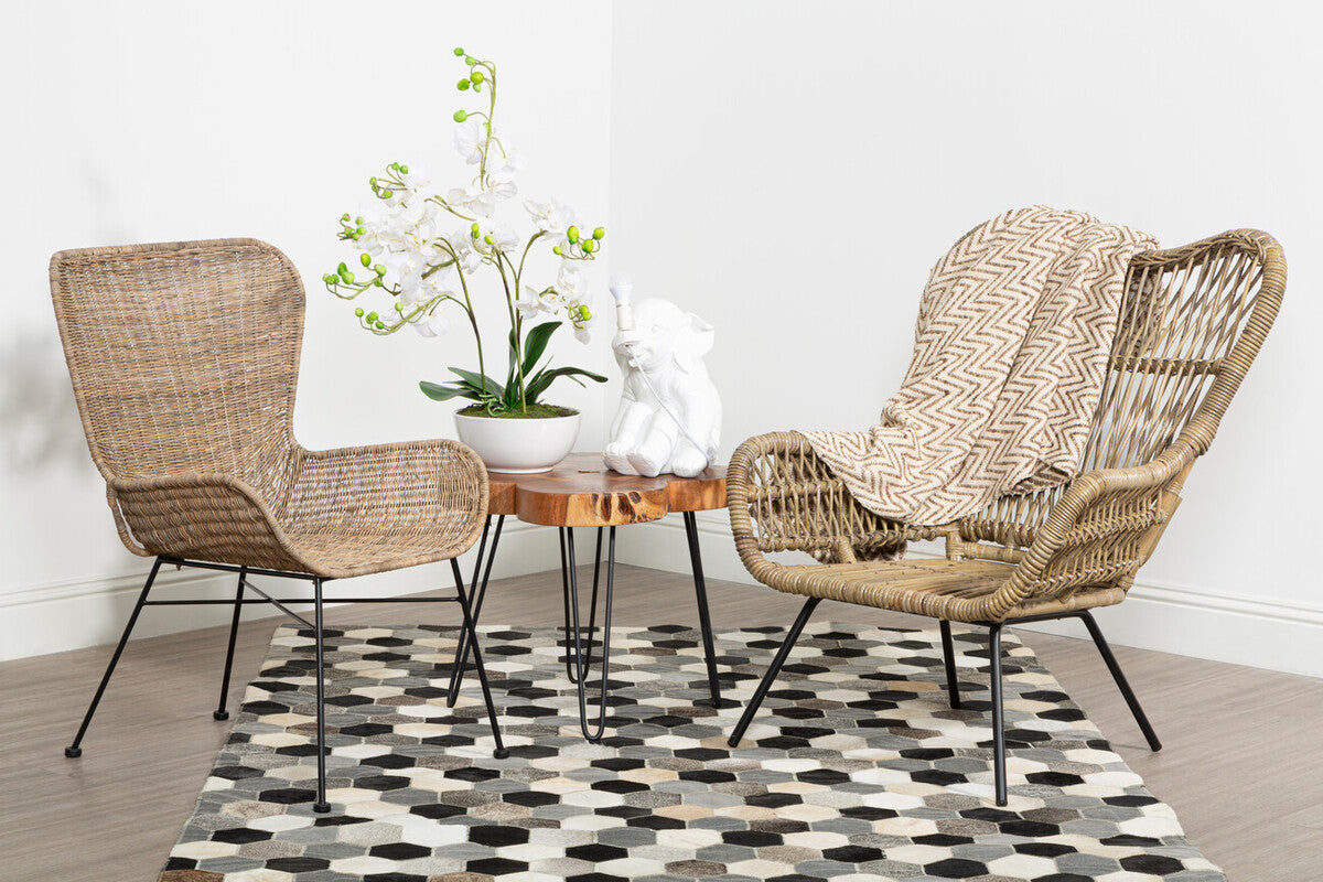 Curved Design Natural Rattan Chair | Manado