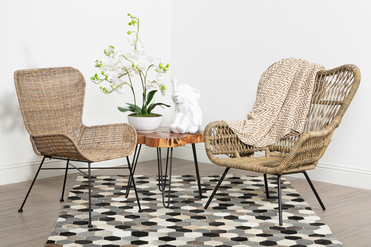 Curved Design Natural Rattan Chair | Manado