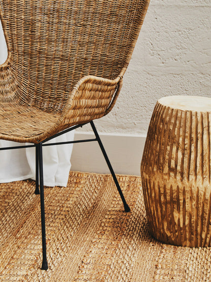 Curved Design Natural Rattan Chair | Manado