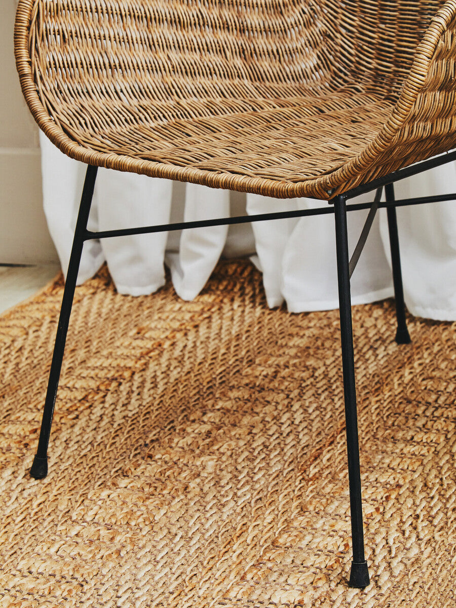Curved Design Natural Rattan Chair | Manado