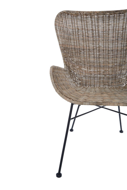 Curved Design Natural Rattan Chair | Manado