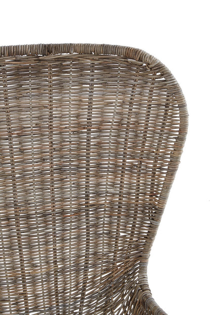 Curved Design Natural Rattan Chair | Manado