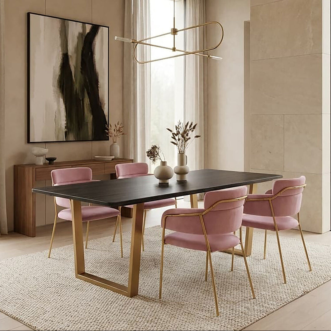 Pink Velvet Dining Chair | Tamzin