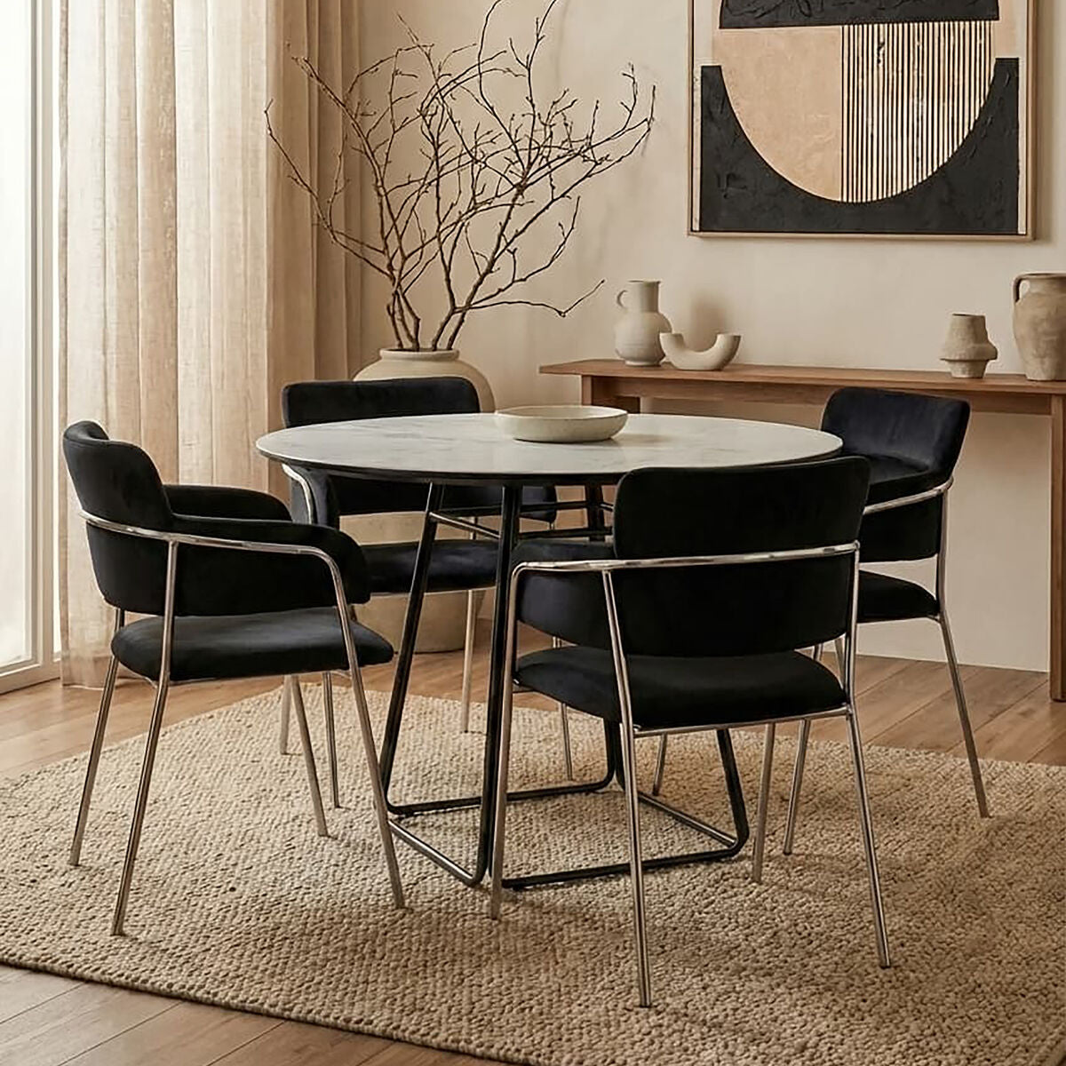 Black Velvet Dining Chair | Tamzin