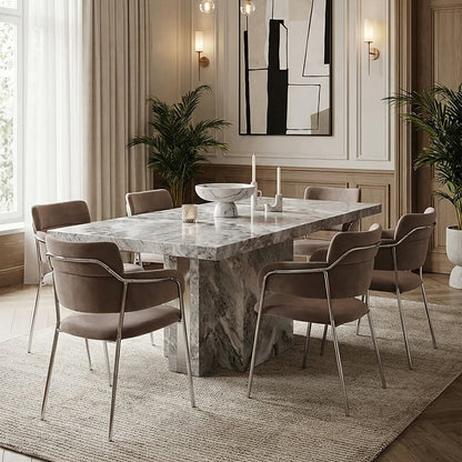 Mink Velvet Dining Chair | Tamzin
