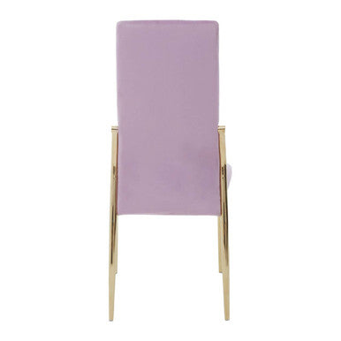 Tamzin Pink Velvet High Back Dining Chair