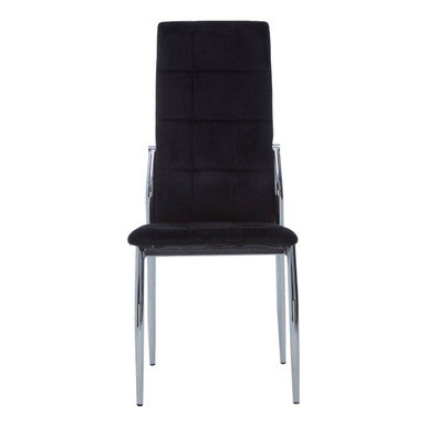 Tamzin Black Velvet High Back Dining Chair