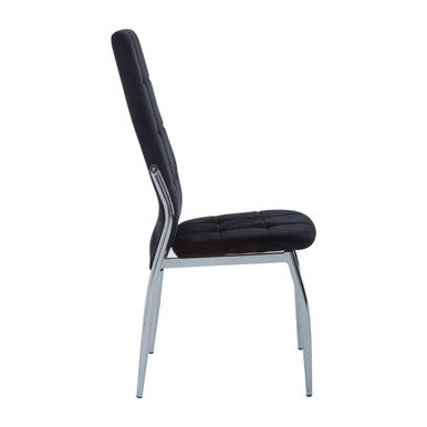 Tamzin Black Velvet High Back Dining Chair